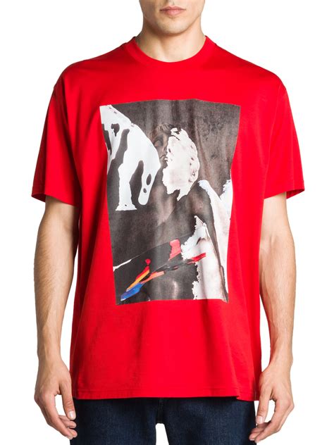 givenchy tshirt rood|givenchy graphic crewneck t shirt.